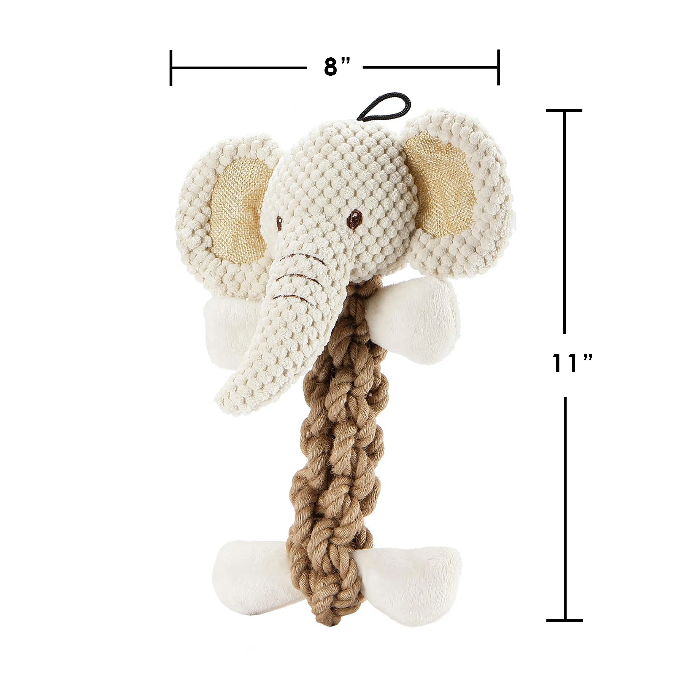 Tough Hemp Elephant Dog Toy