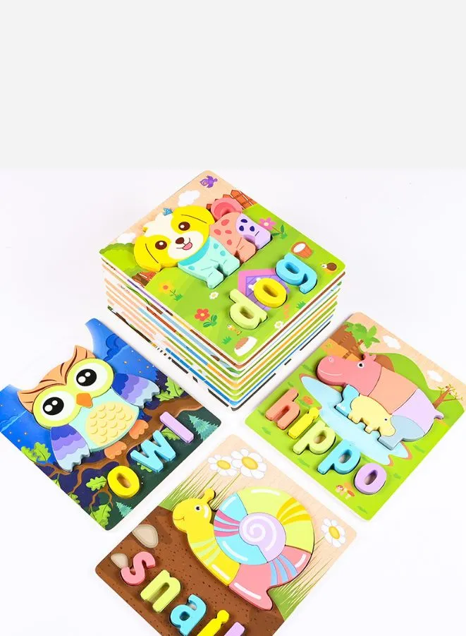 Wooden 3D Puzzle Educational Toys for Children Teaching Aid Car