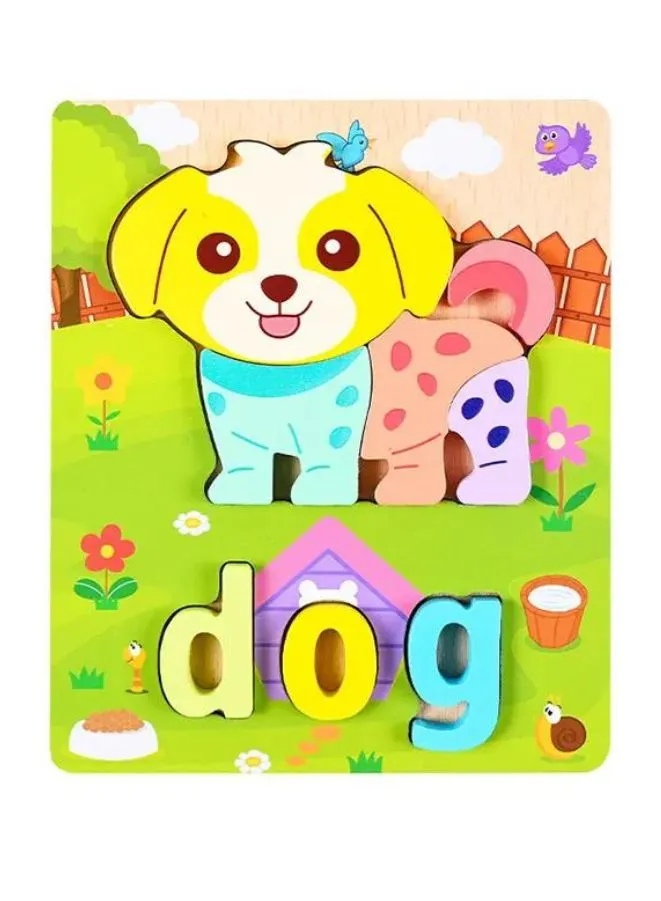 Wooden 3D Puzzle Educational Toys for Children Teaching Aid Dog