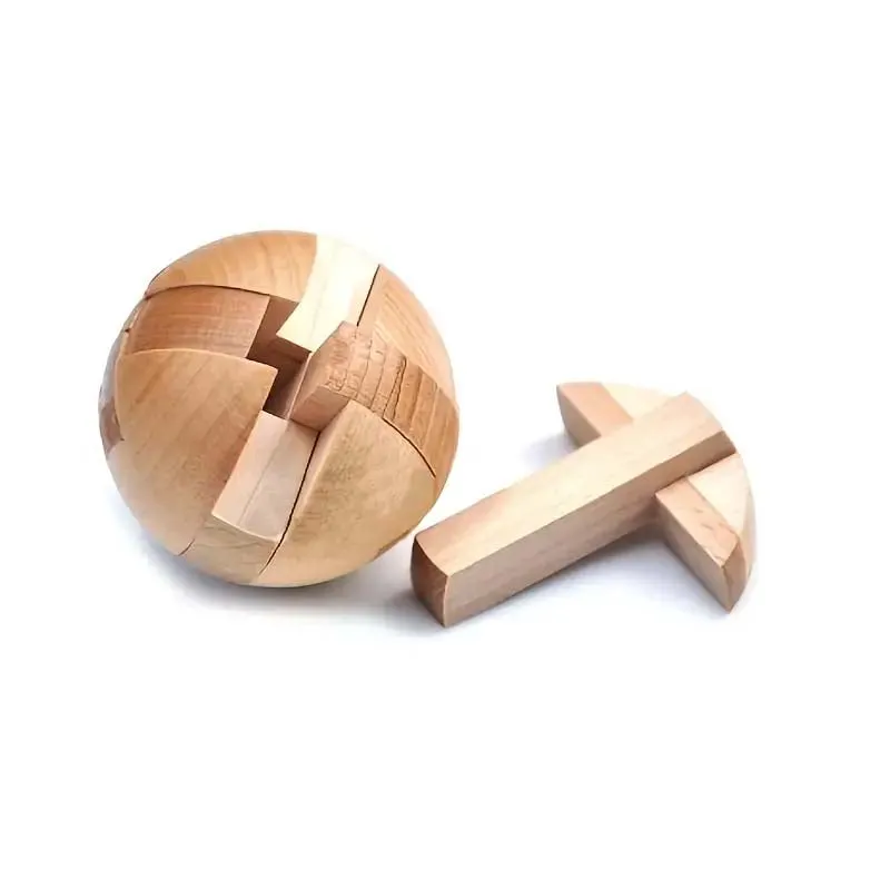 Wooden Brain Teaser Puzzle Ball_Challenging Intelligence Game