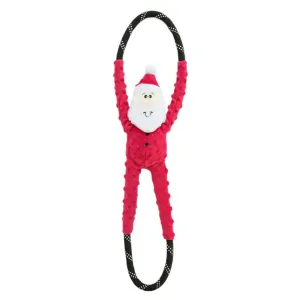 ZippyPaws Dog Toy Holiday RopeTugz Santa