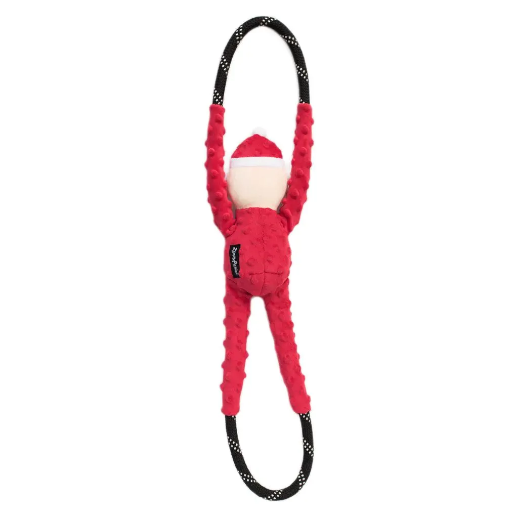 ZippyPaws Dog Toy Holiday RopeTugz Santa